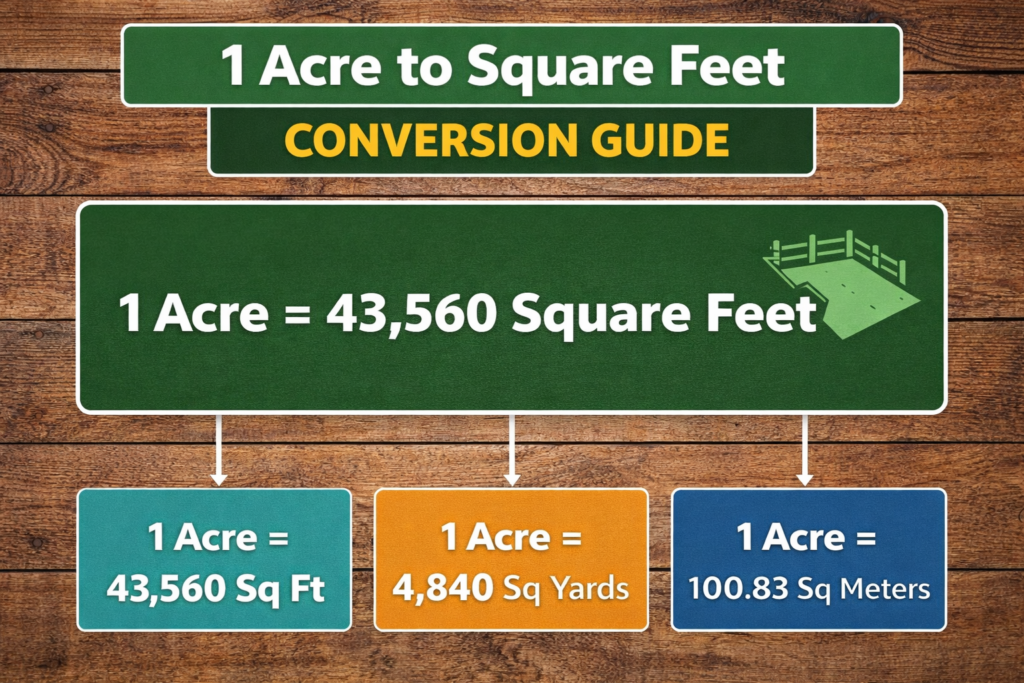 1 Acre to Square Feet Conversion Guide (2026)